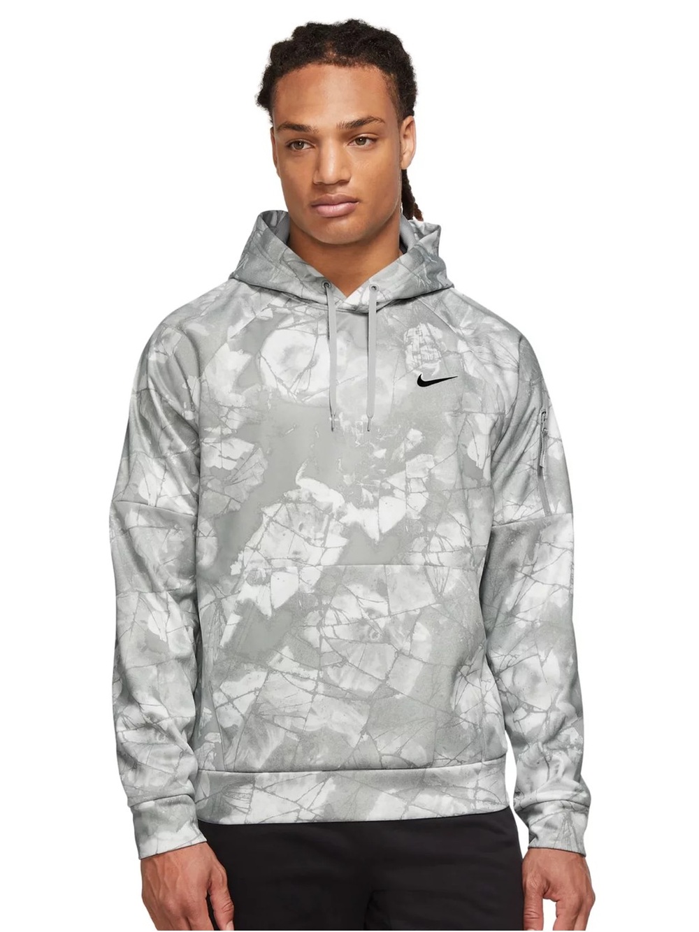 Nike Therma-FIT Men's Pullover Hoodie in gray camo. Size medium.